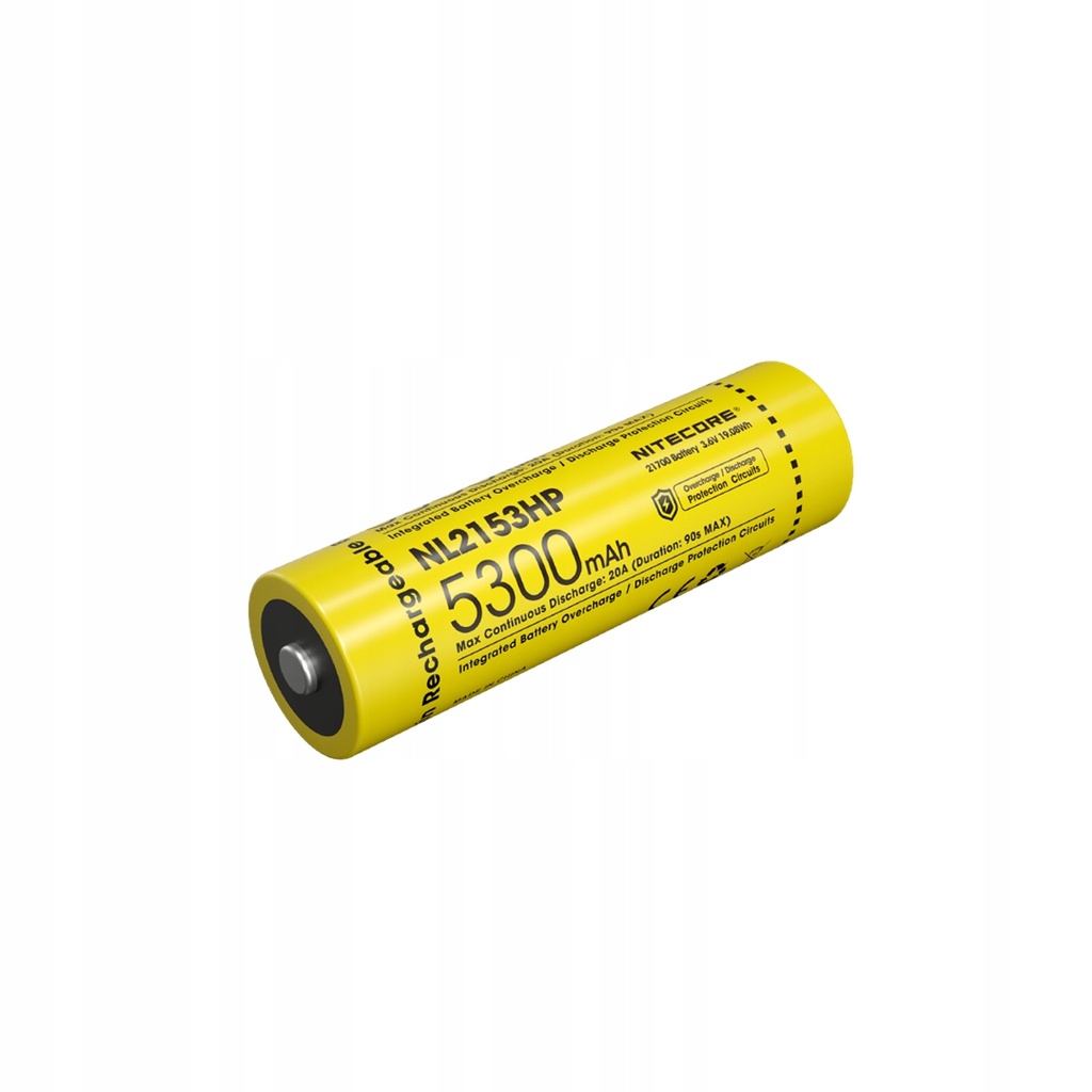 NL2153HP rechargeable 21700 LI - Ion battery, 5300 mHA Nitecore