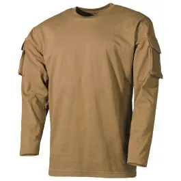 [MFH - 00123A] Longsleeve US T-Shirt (Coyote Tan) Medium