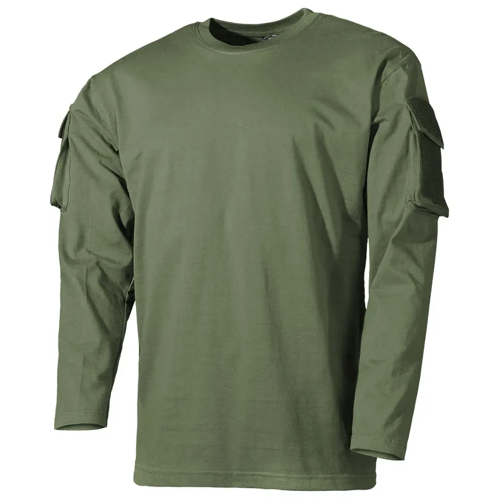 [MFH - 00123A] Longsleeve US T-Shirt (OD Green) Medium