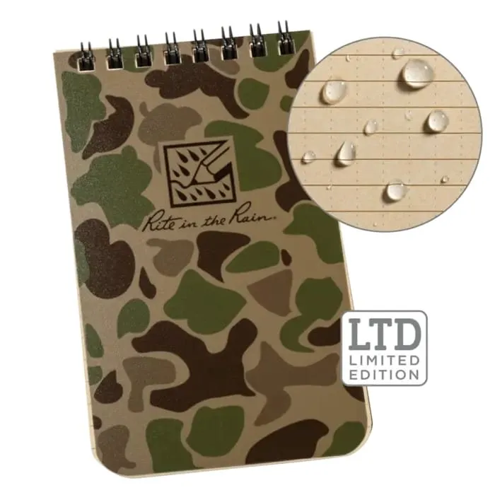 [RR-DC935T] 3x5" Notebook (Duck Camo) Rite In The Rain
