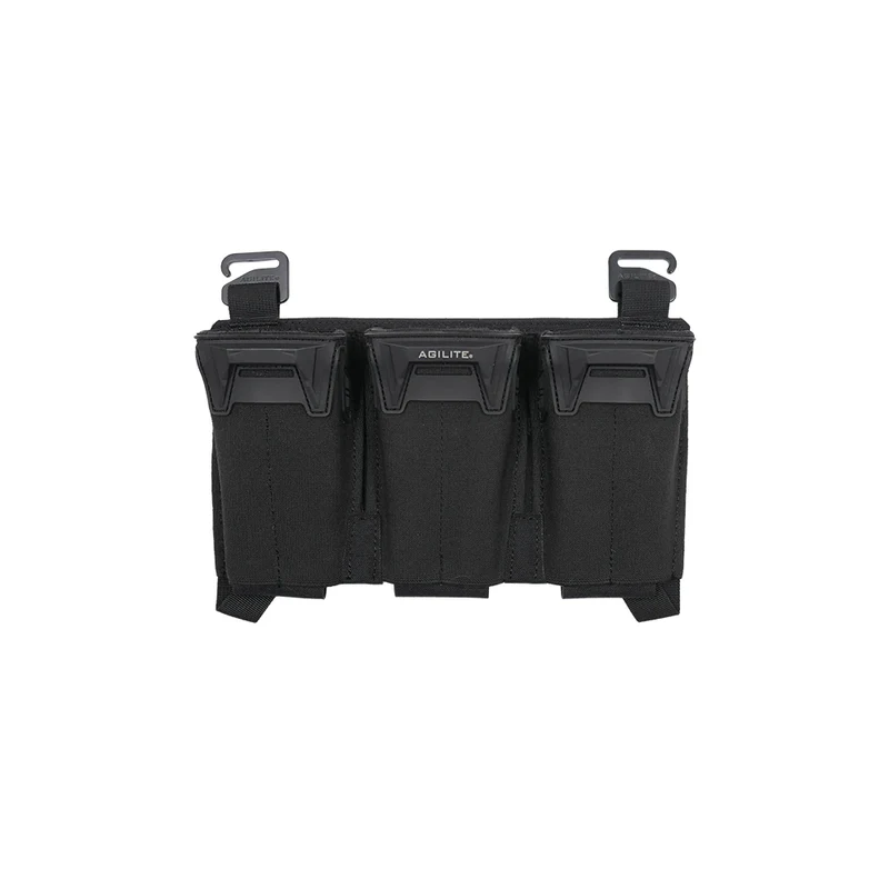 [8038.1BLK1SZ] Pincer Placard Multi-Caliber Triple Mag Pouch (Black) Agilite