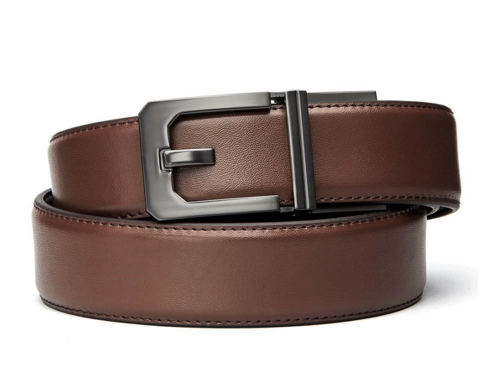 Brown Leather Gun Belt X3 Buckle (Nickel Free) KORE
