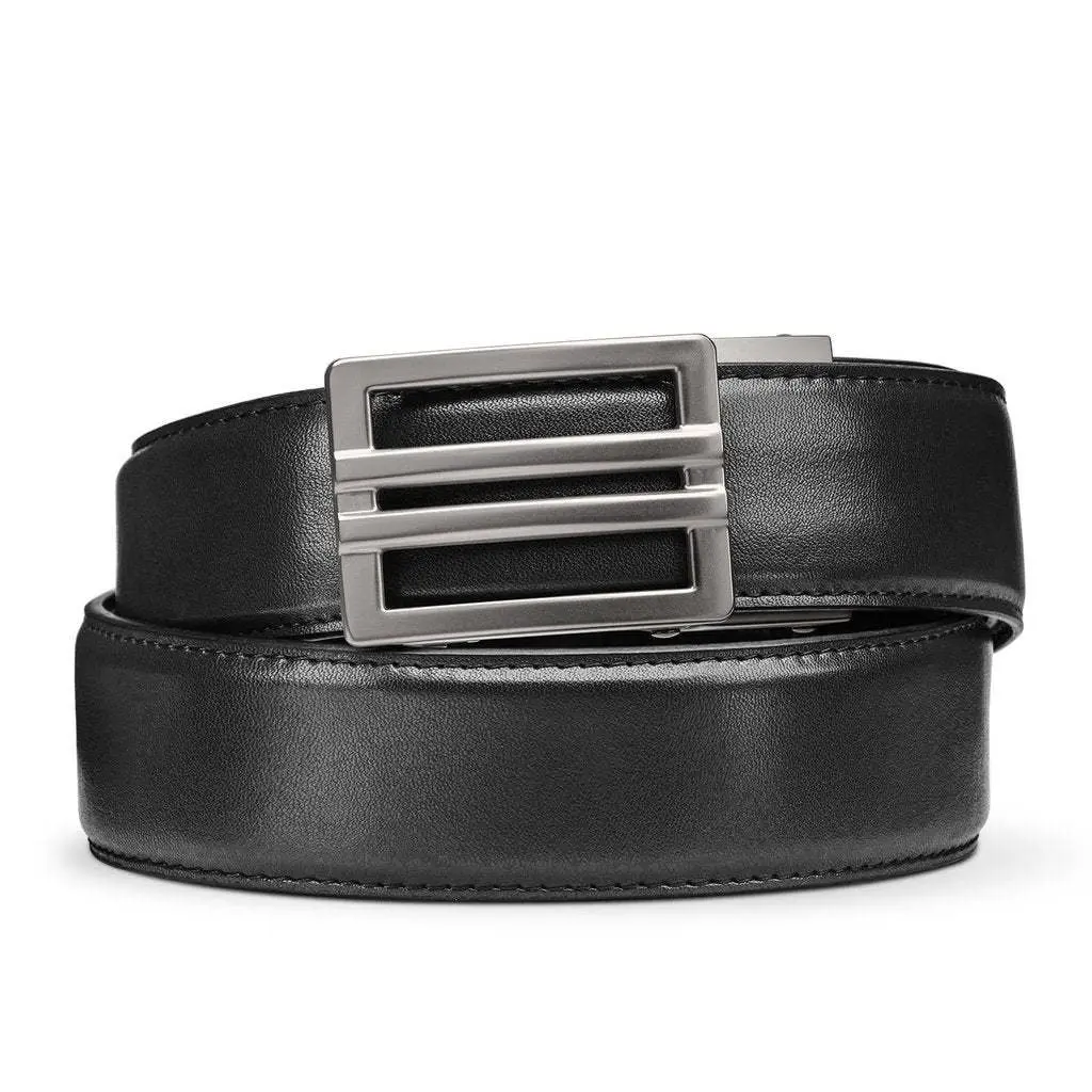 [X-GUNBLK] Black Leather Gun Belt X1 Buckle (Nickel Free)  24-44"