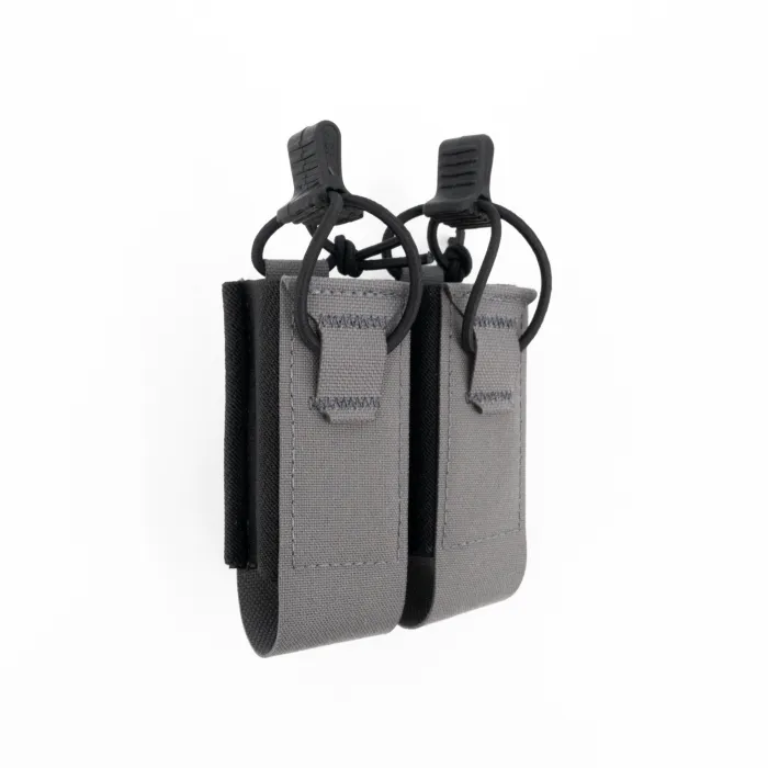 [POUCH_PM-1-2-GRY] Double Pistol Mag Pouch (Grey) Haley Strategic