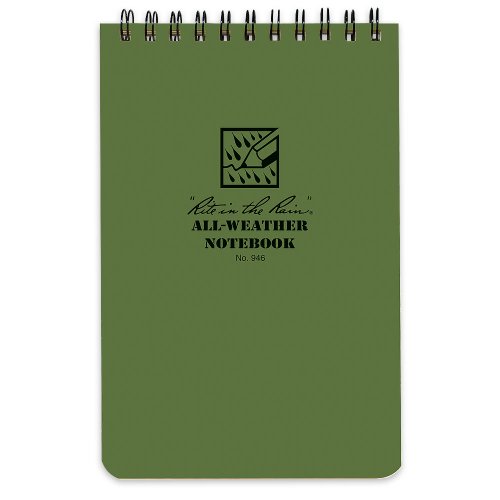 Top Spiral 4x6'' Notebook (Green) Rite In The Rain