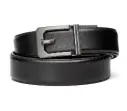 Black Leather Gun Belt X3 Buckle (Nickel Free) KORE