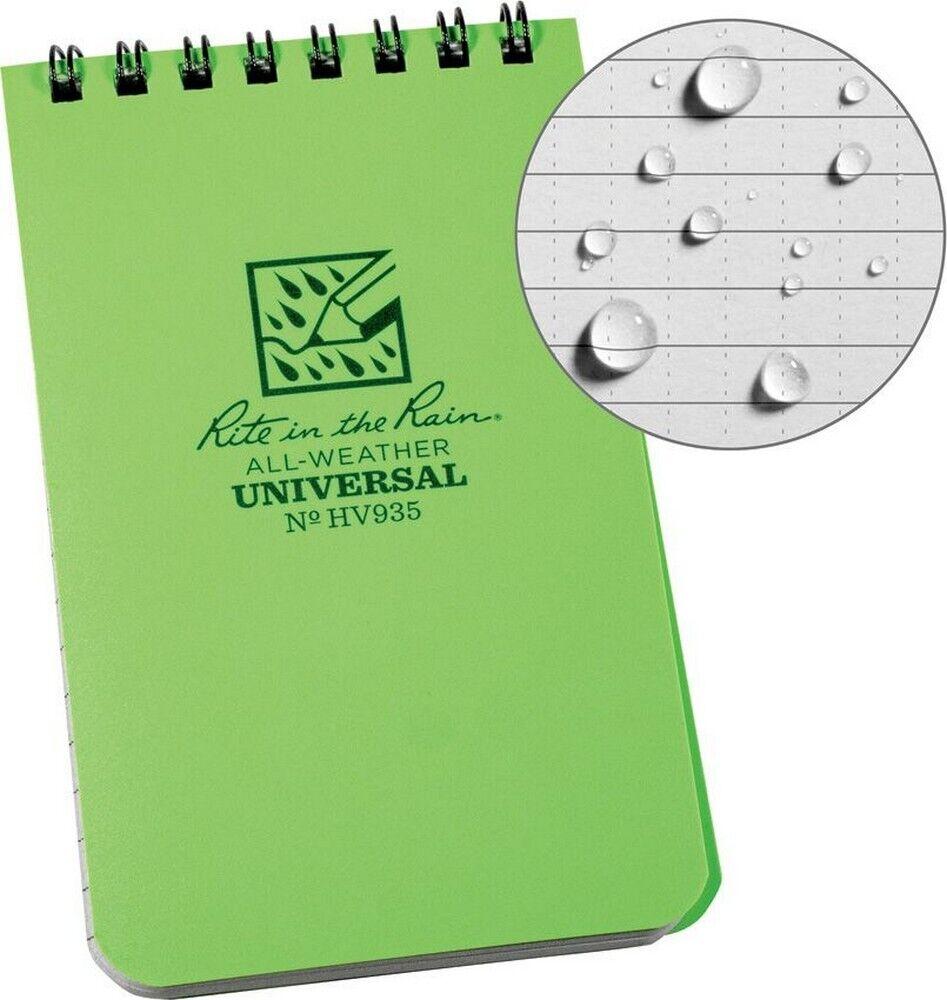 Top Spiral 3x5'' Notebook Kit (Hi Vis Green) Rite In The Rain