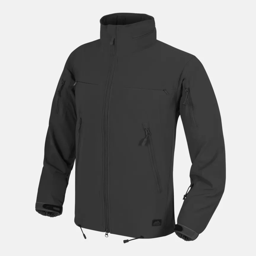 COUGAR QSA + HID Jacket - Soft Shell Windblocker (Black) Helikon-Tex