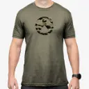 Tiger Stripe Icon Blend T-Shirt (Olive Drab Heather)