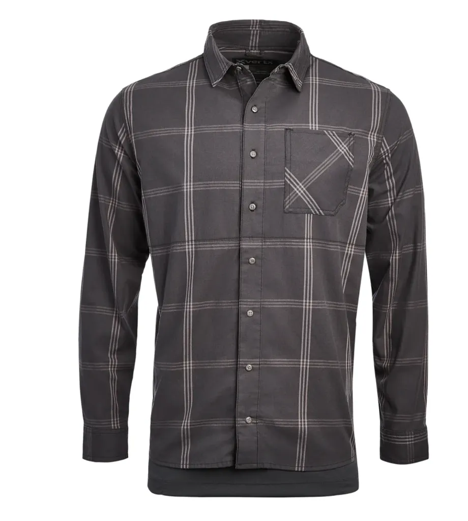 Guardian Stretch LS Shirt (Midnight Pulse Plaid-Sms) (S)