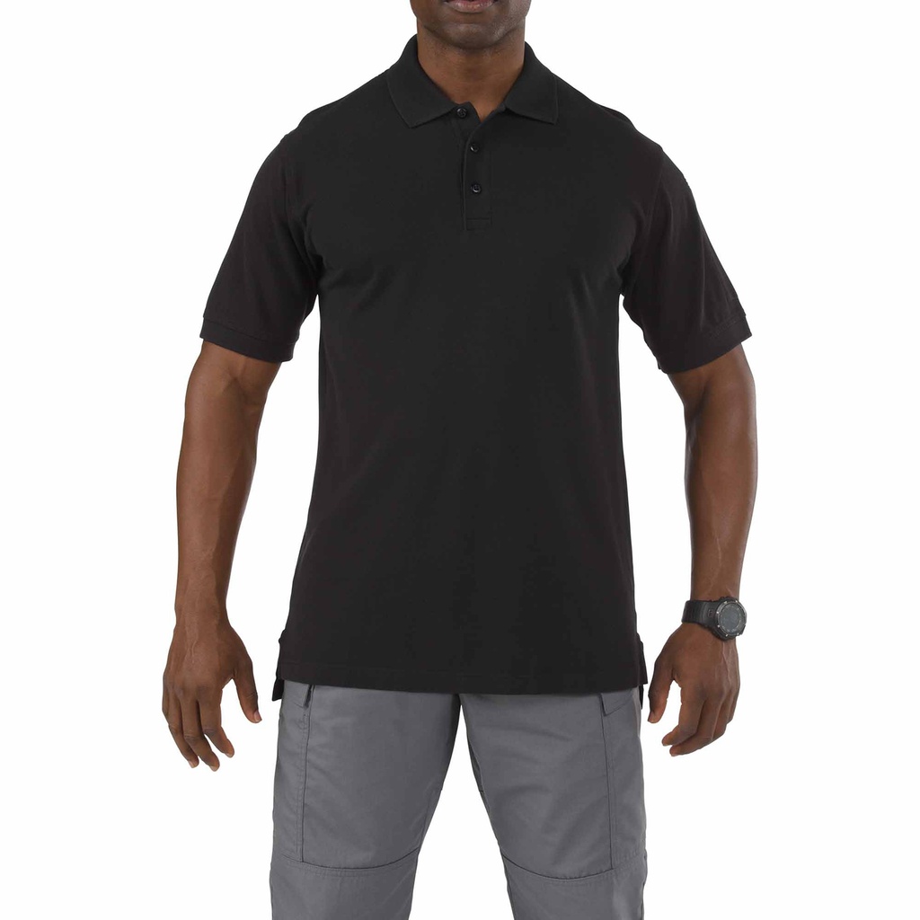 Professional Short Sleeve Polo (Black) (S)