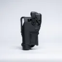 Rapid Force Level III Duty Holster for Glock 17/19/45 MOS - Mid Ride Belt Slide - Large Light (Black) Alien Gear