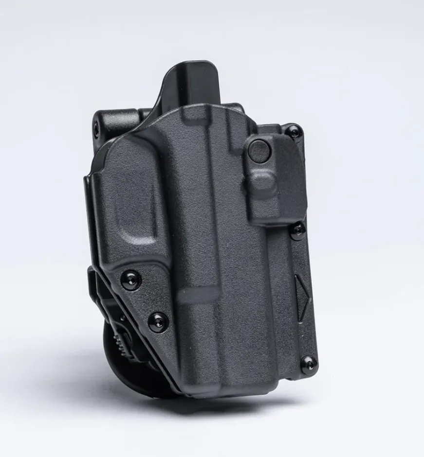 [R2-P-0057-BK-LH-L0-A0-B] Rapid Force Level II Duty Holster for Glock 19/19X/45 MOS - Paddle - No Light (Black) Alien Gear (Left Hand)