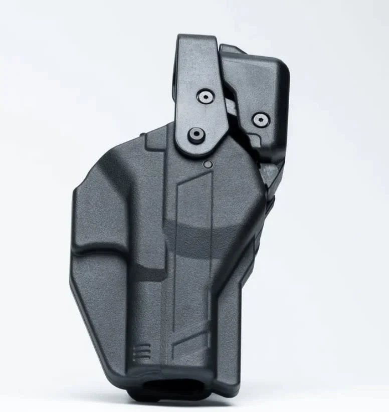 [R3-M-0057-BK-LH-L0-A0-B] Rapid Force Level III Duty Holster Mid Ride Belt Slide for G19/45/17 MOS - No Light (Black) Alien Gear (Left Hand)