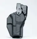 Rapid Force Level III Duty Holster Mid Ride Belt Slide for G19/45/17 MOS - No Light (Black) Alien Gear