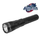 Turbo High Candela USB Dual-Light Rechargeable Tactical Flashlight Nightstick (Black)