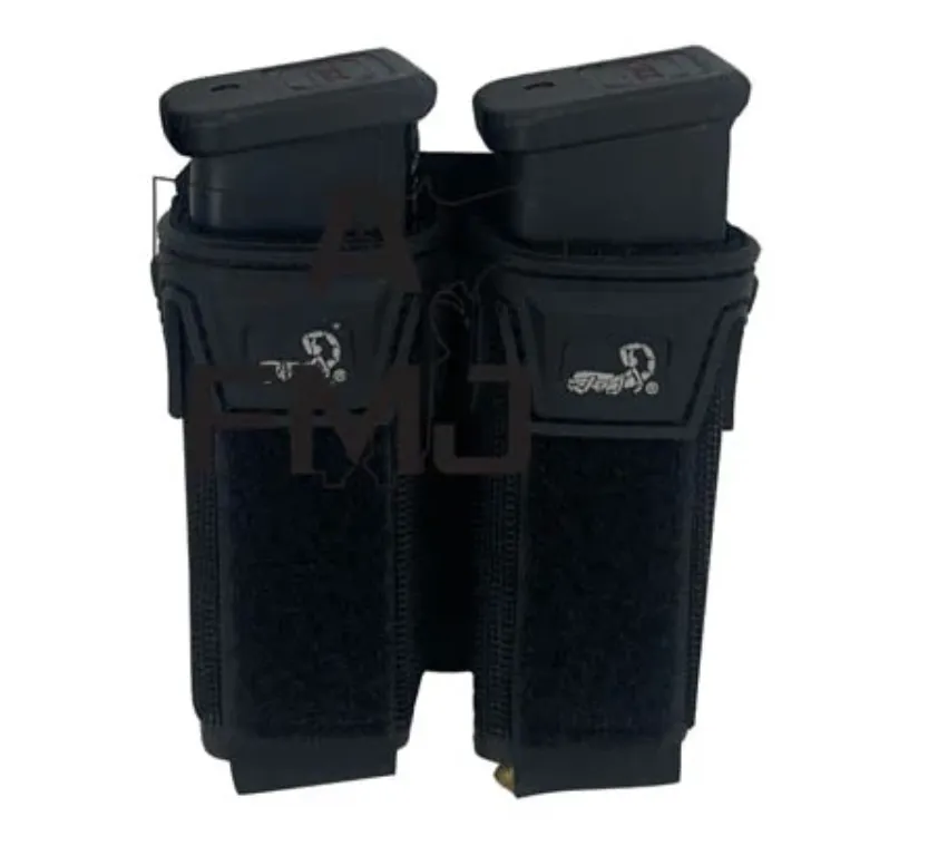 [8049BLK1SZ] Pincer Pistol Double Pouch (Black)-Agilite