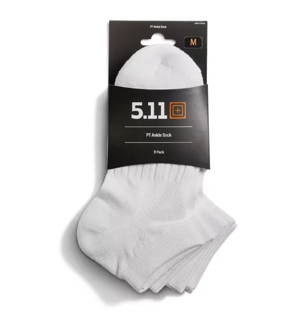 3x Chaussettes de Sport basse (Blanc) 5.11 Tactical