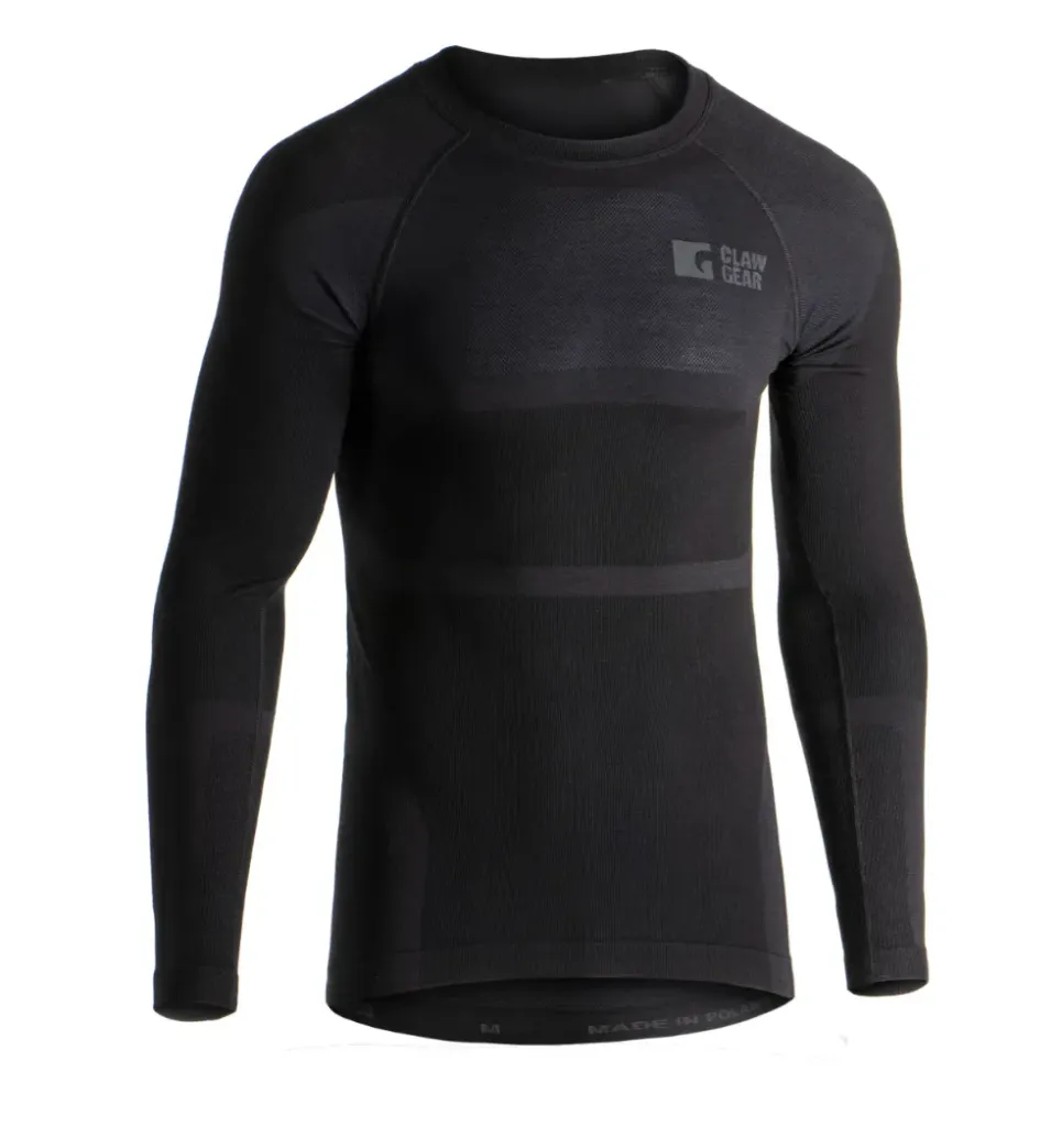 Merino Seamless Shirt LS (Zwart) - Claw Gear (M)