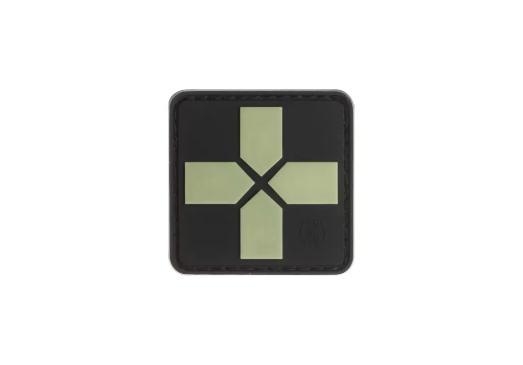 Red Cross Medic Rubber Patch, 40mm (Glow)