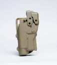 Rapid Force Level III Duty Holster for Glock 17/19/45 MOS - Mid Ride Belt Slide - Large Light (Tan)
