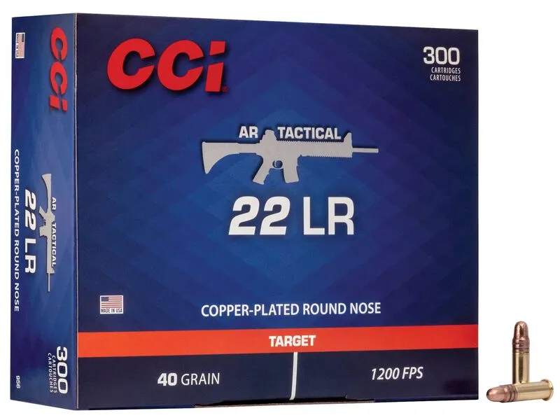 CCI Tactical Calibre 22LR 40gr copper plated round nose(300pcs)