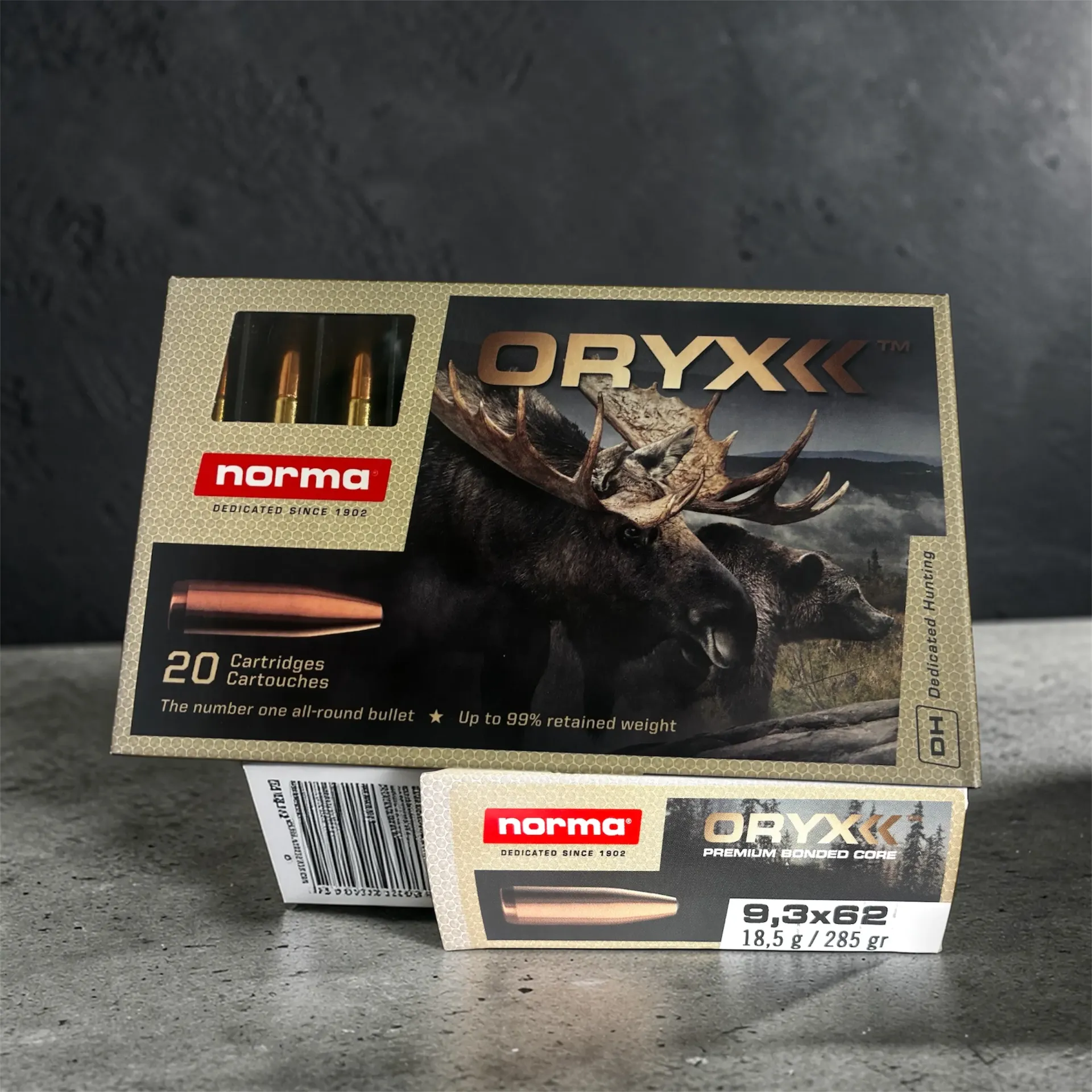 Nor 9.3*62 285grains 18.5g Oryx 20 pcs