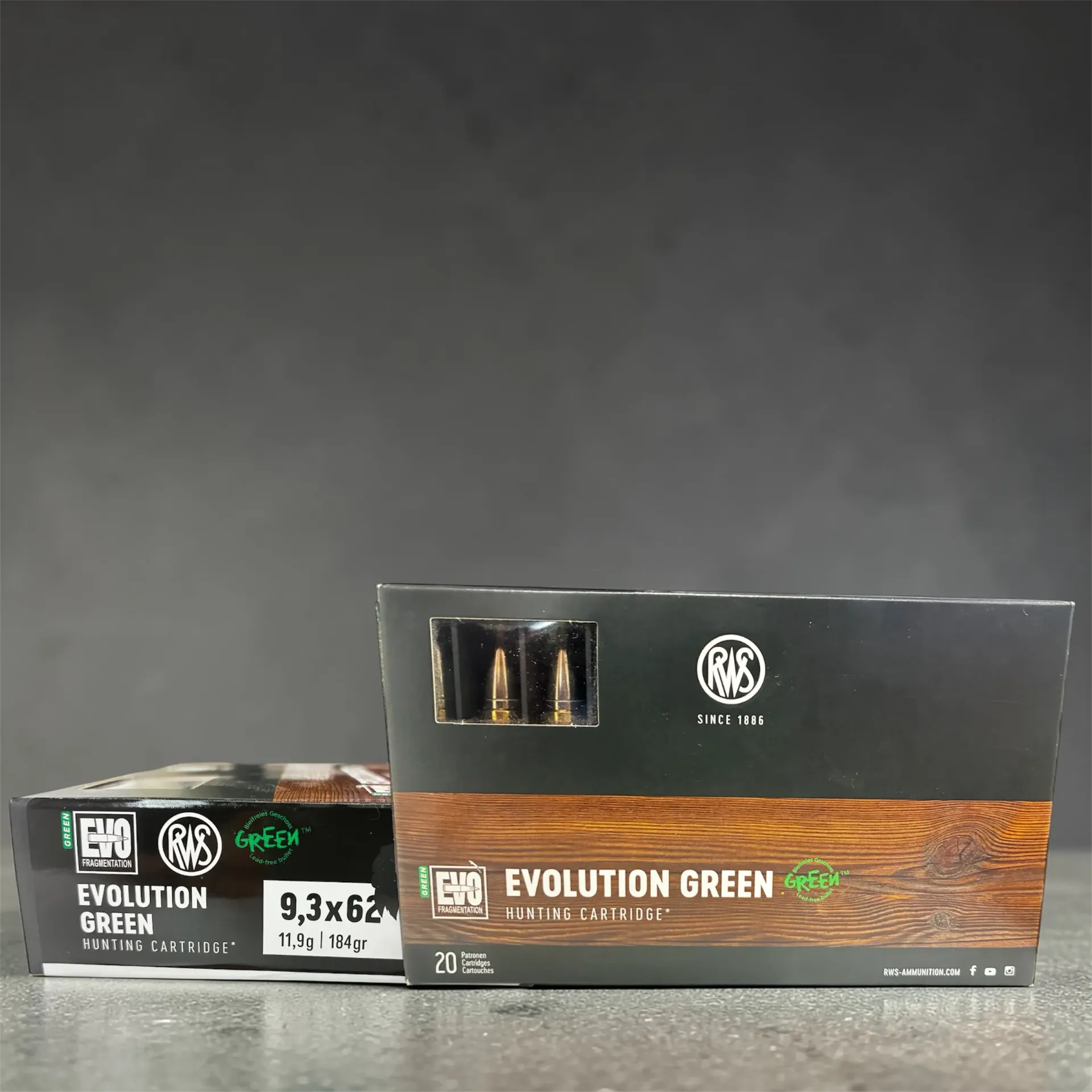 RWS 9.3*62 250grains 16.2g Driven Hunt Green 20 pcs