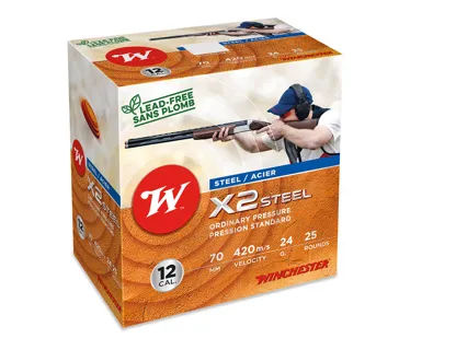 Cartouche Acier, X2,12-70,12mm,24g (boîte de 250) S7 - Winchester