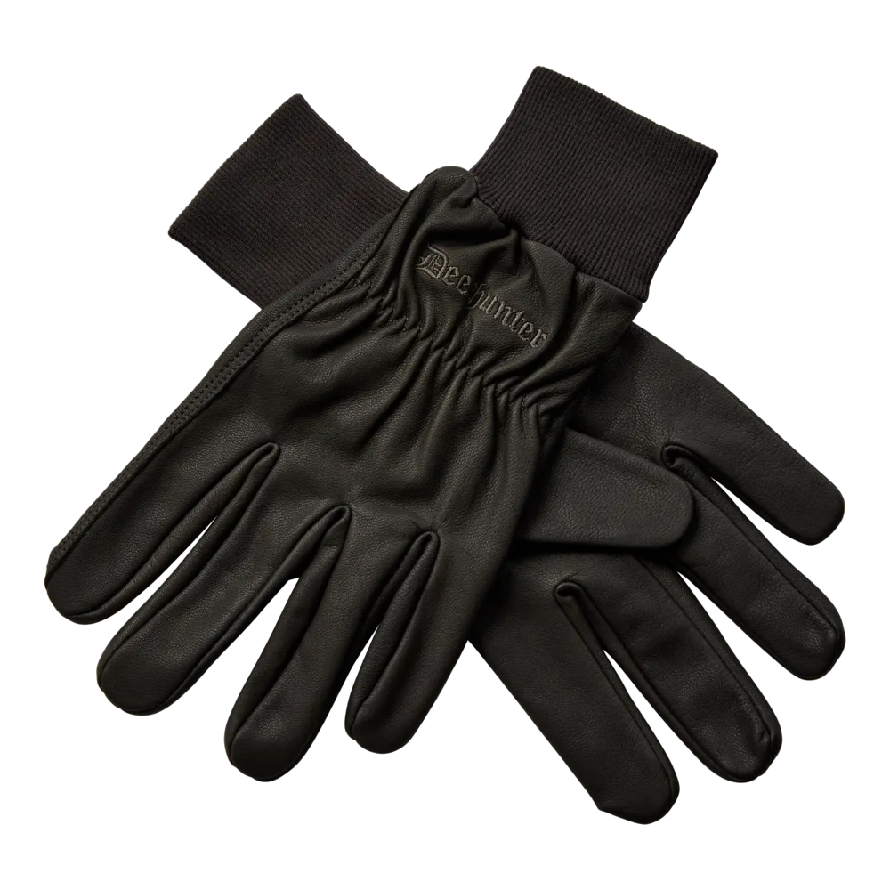 [8760-585-S] Leather Gloves (Wood) Deerhunter (S)