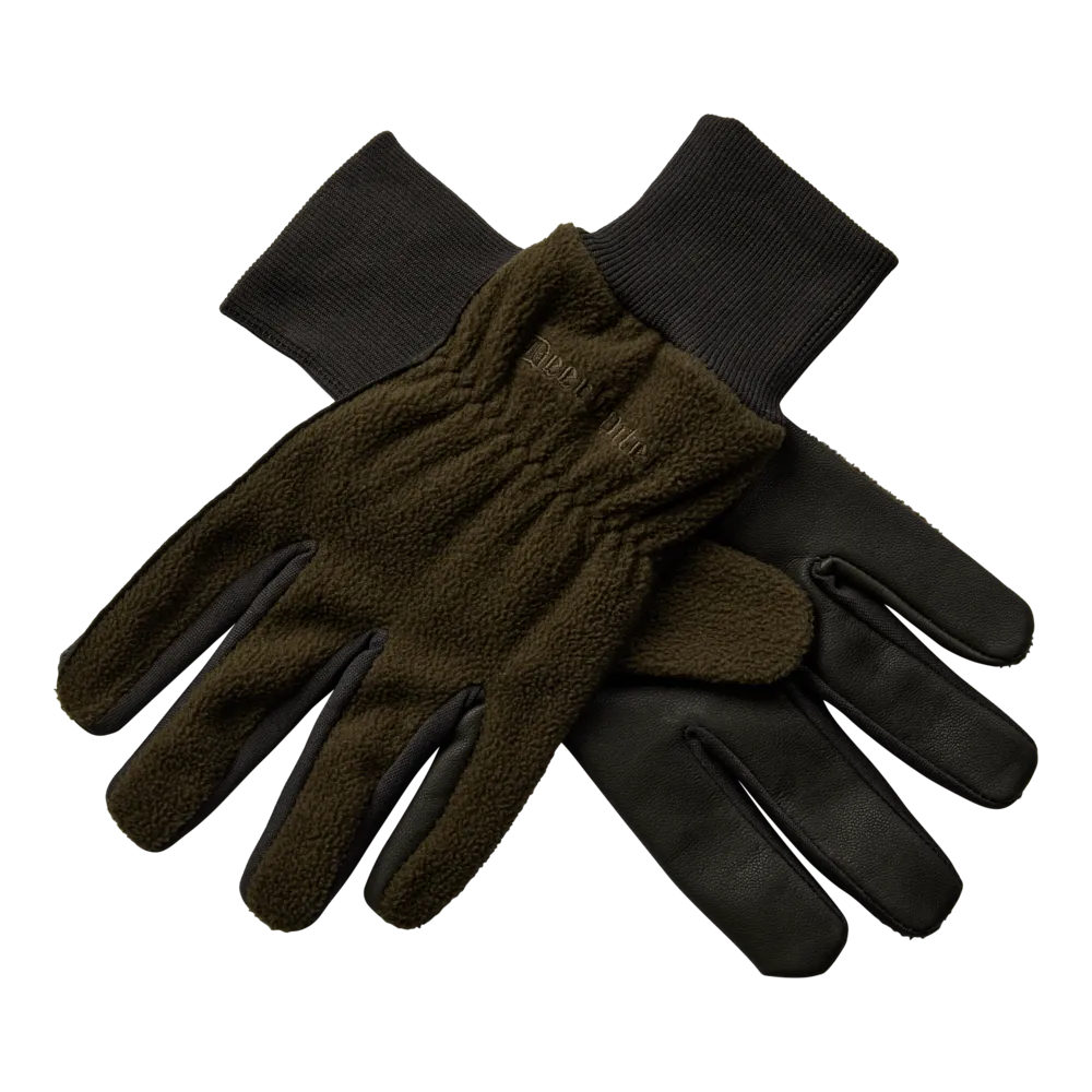 [8761-376-S] Fleece Gloves with Leather (S)