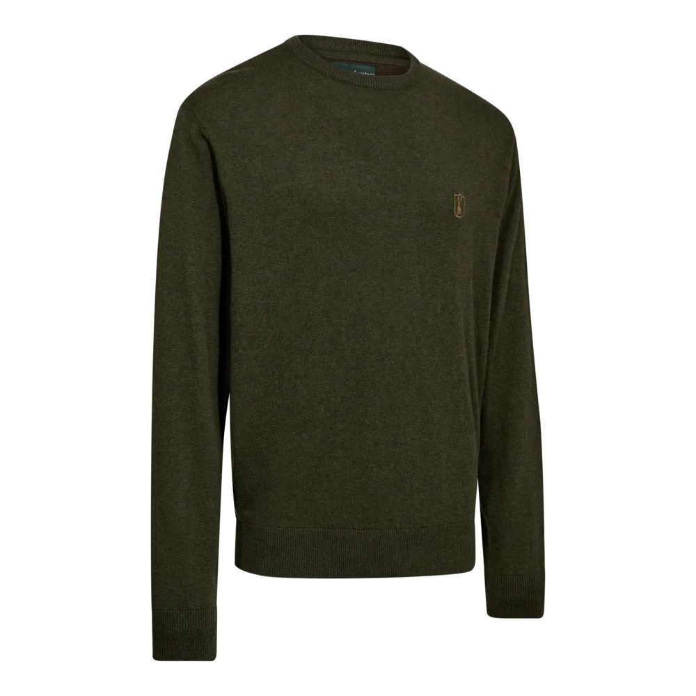 [8117-368-S] Harrington O-neck Knit (Forest Ember Melange) Deerhunter (S)