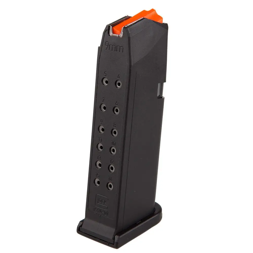 Gen5 Factory Magazine, 9mm Luger, 15 Rds, Black Polymer - Glock