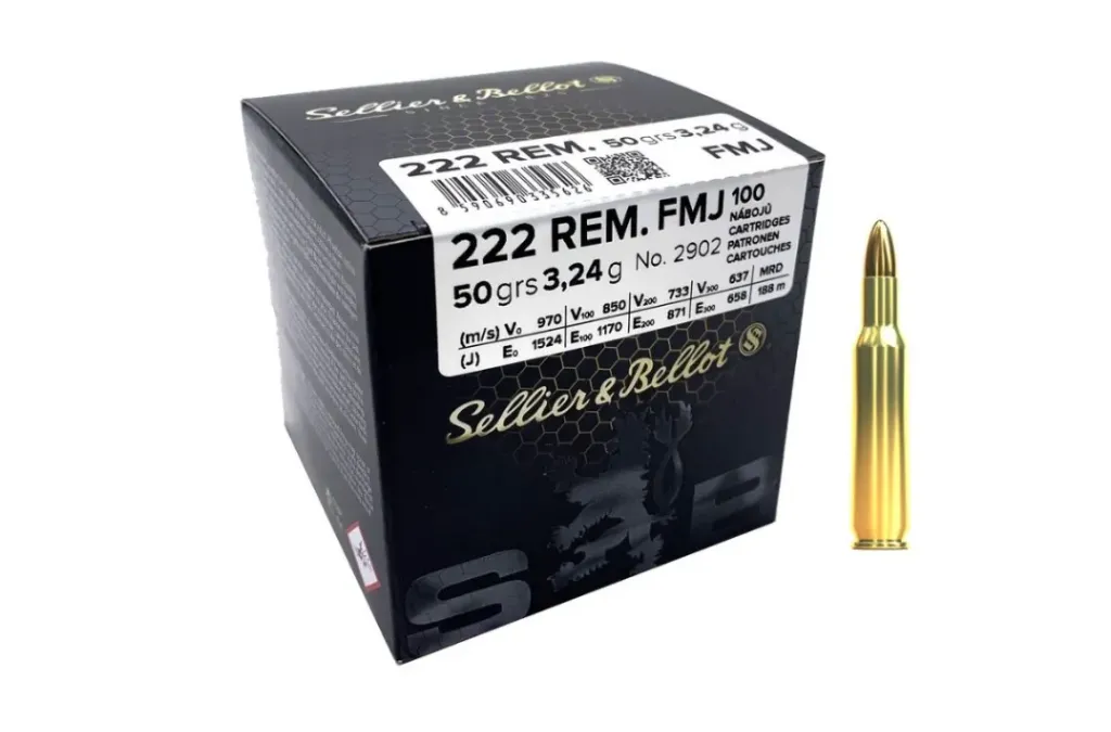[MUNSB00044] SB .222  REM FMJ - 55grs 3.6g (100pcs)