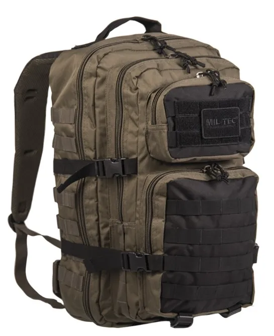 [14002301] US Assault Large Backpack (Ranger Green/Black) Mil-Tec