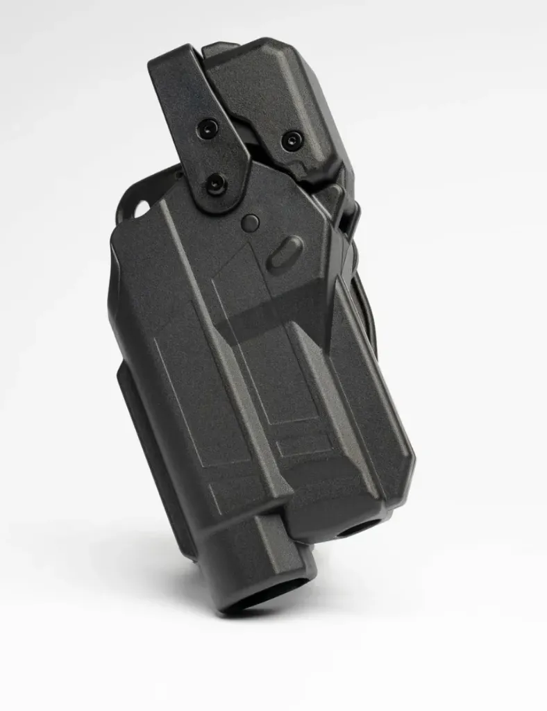 [R3-M-1350-BK-LH-LL-A0-B] Rapid Force Level III Duty Holster for Archon Type B/D - Mid Ride Belt Slide - Large Light (Black) - Alien Gear (Links)