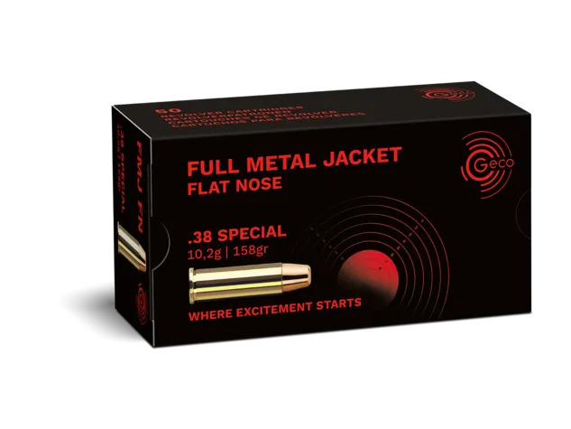 [2317716] Full Metal Jacket Flat Nose .38 Special 10,2g (50 stuks) Geco