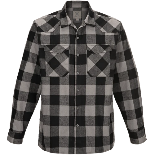 Canyon Valley Flannel Shirt (Marshland Grey Plaid) Vertx