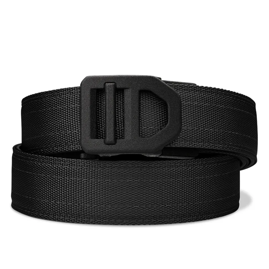 Black Tactical Gun Belt 1.5" X5 Black Buckle  24-54"