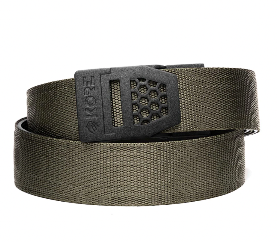 [X6B-TACGRN] Ranger Green Tactical Gun Belt 1.5" X6 Black Buckle  24-54"